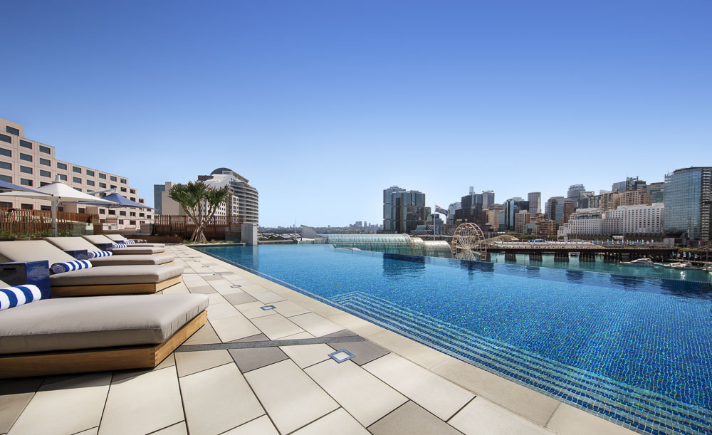 swimming pool views sofitel darling harbour